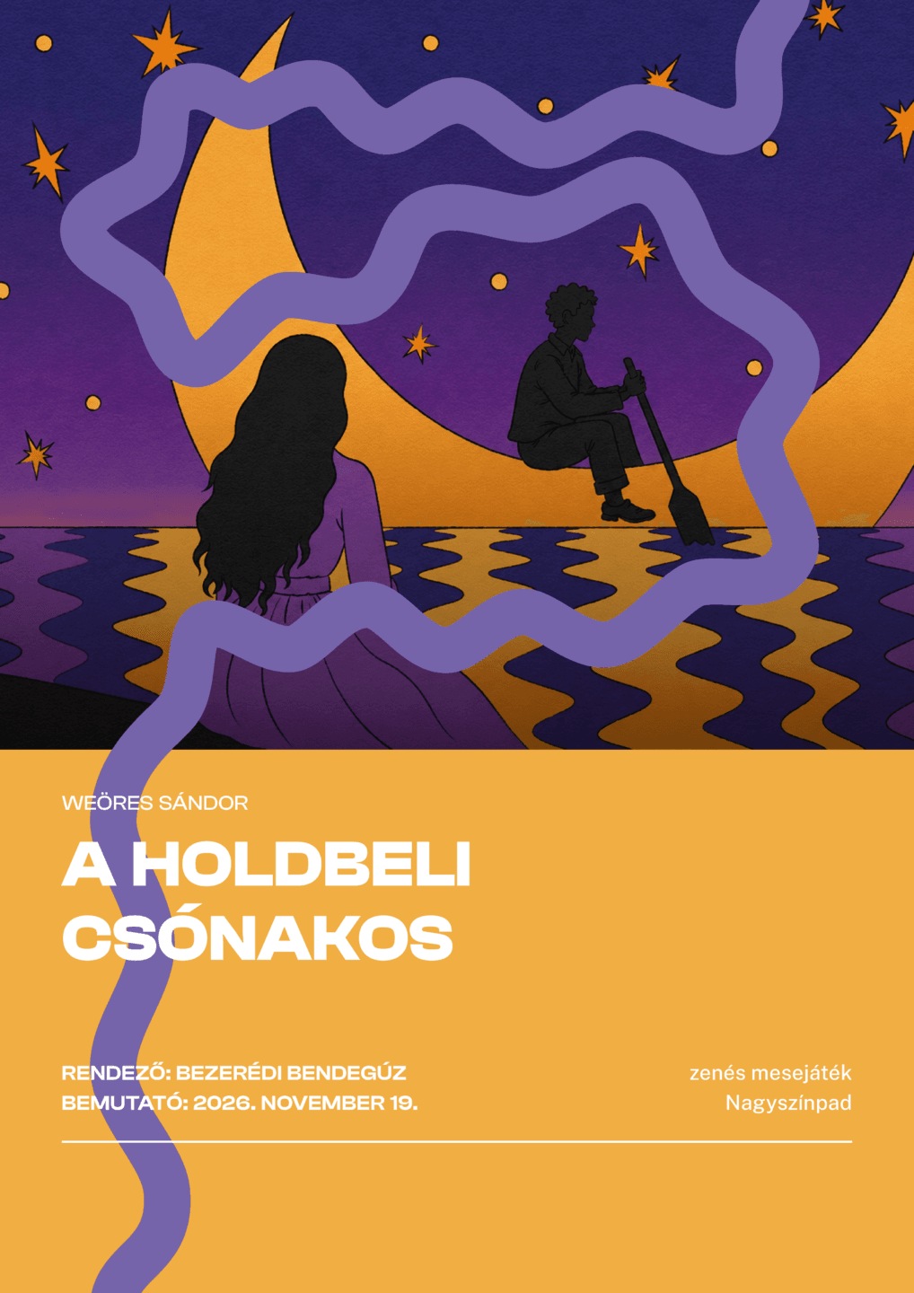 A Holdbeli cs&oacute;nakos ideiglenes plak&aacute;t