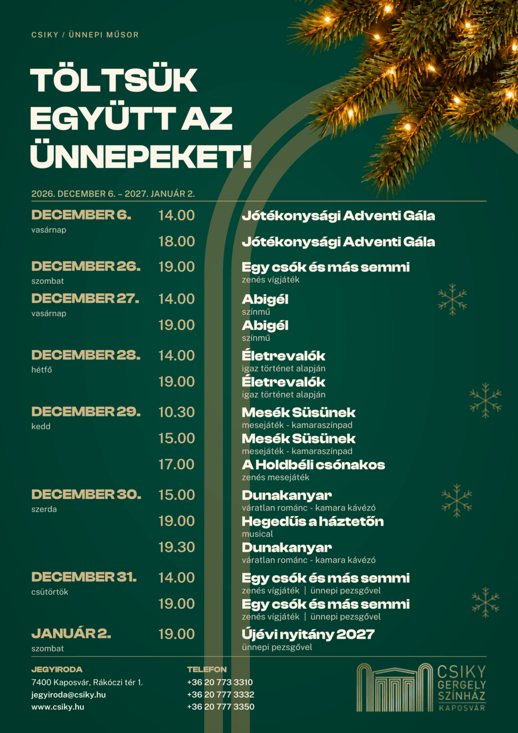 &uuml;nnepi műsor